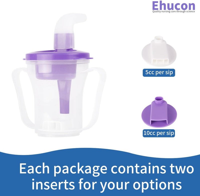 Ehucon Dysphagia Regulating Drinking Cup for Swallowing and Disorders People,Dispenses 5cc or 10cc of Liquid Each Time,No Thickener is Used.Helps to Prevent Choking - Image 5